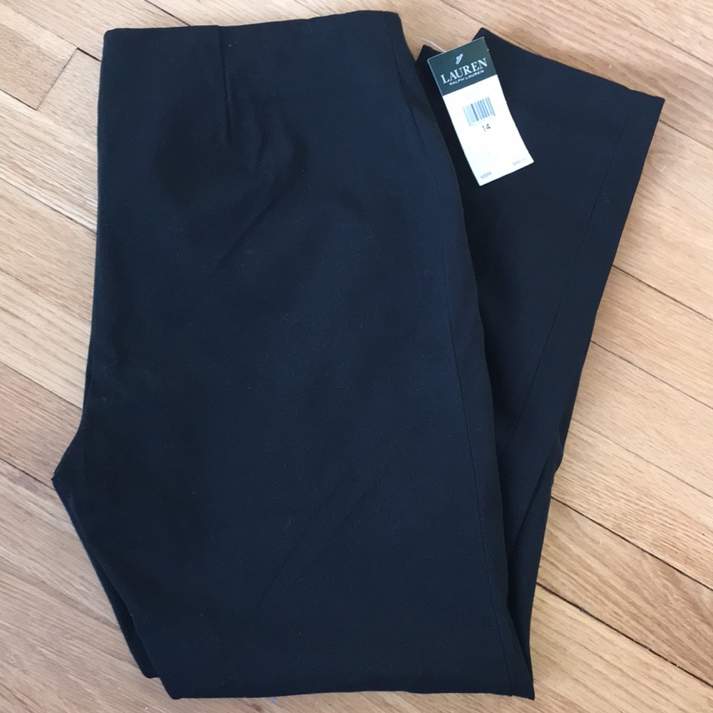 Ralph Lauren black, side zip pants NWT
